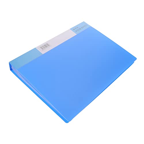 NUOBESTY A4 Ordner Durchsichtige Ordnerhüllen Auslauf Dokumentenmappe Textmarker Expandierender Dateiordner Stationärer Organizer Registerkarten Für Dateiordner Mehrere Teiler Foto Pvc Blue von NUOBESTY