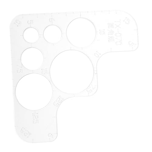 NUOBESTY Acryl Kreis Quadrat Rundes Ecklineal Eckschablone Zum Nähen Gürtelschnalle Gürtel Lochstanzwerkzeug Lochheftlineal Kreisschablone Lineal Zum Schneiden Runder Ecken Geometrie Lineal von NUOBESTY