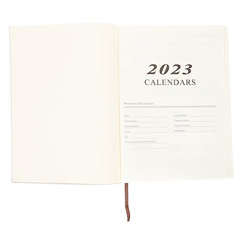 NUOBESTY Agendabuch 2023 To-do-Listenplaner Notbook für die Arbeit Arbeitskalender Notizbücher zum Notieren Notizblock write board büroartikel Mehrzweck-Schreibbuch Notizbuch Papier Black von NUOBESTY