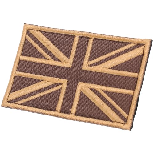 NUOBESTY Aufkleber Patches Stickereiflicken Für Bekleidung Gothic-patches Stickereiflecken Kleidungsflicken Union Jack-applikation Gestickte Aufnäher Hutflecken Stoff Brown von NUOBESTY