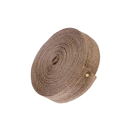 NUOBESTY Bandgewebe hochzeitsdeko wedding decoration dekoäste ziernieten dekoration accesories Bänder zum Basteln seidig Bögen Bausatz Jutegarn Jute-Gurtband Juteband aus Sackleinen Brown von NUOBESTY