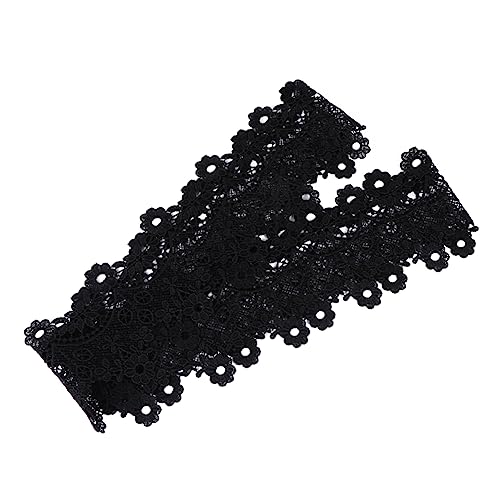 NUOBESTY Bastelspitze Blumenbandbesatz gehäkeltes Spitzenband Schleife Spitzenmilchfaser Geschenkbänder für geschenkband Spitzenstickerei Bandspitze Black von NUOBESTY