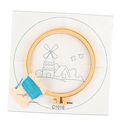 NUOBESTY Bastelwerkzeug für Crewel-Sticksets Sticktuch Set zur Herstellung von Armbändern Nähen bastelset basteln für Stickerei-Basis-Kit Stanzstickset für Anfänger von NUOBESTY