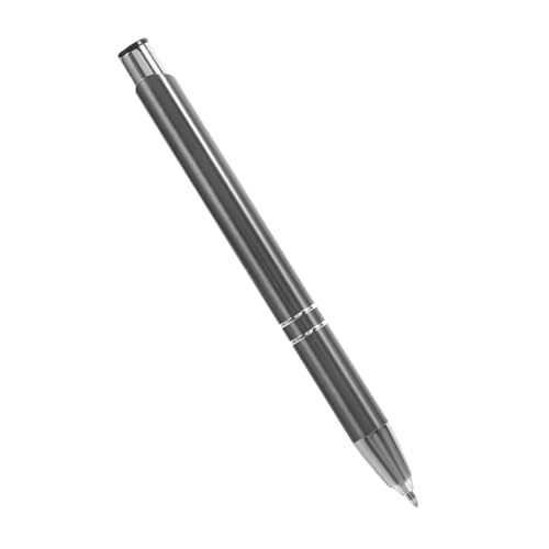 NUOBESTY Beleuchteter Kugelschreiber LED Silber Stift nachfüllt Stifte W-lan glow pen metall kugelschreiber Stylus Stift mit Licht tragbarer Schreibstift Taschenlampenstift Eisen Grey von NUOBESTY