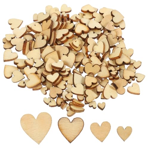 NUOBESTY Blanko Herz Holzscheiben Für DIY Bastelarbeiten 6mm 8mm 10mm Und 12mm Perfekt Für Dekoration Scrapbooking Und Kreative Projekte von NUOBESTY