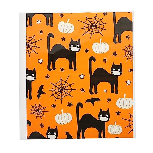 NUOBESTY Blech Halloween-beschriftung film unschmelzbares Transferpapier Transferfolie selber machen bastel materialien zwillengummi Halloween-Transferfolie dekorative Transferfolie Orange von NUOBESTY