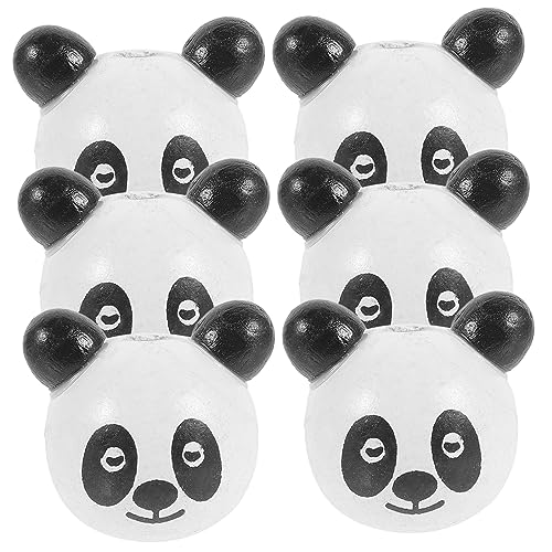 NUOBESTY 10-teiliges Holzperlen-set Mit Tierperlen Im Panda-stil Für Die Schmuckherstellung Von Kindern Bastelzubehör von NUOBESTY