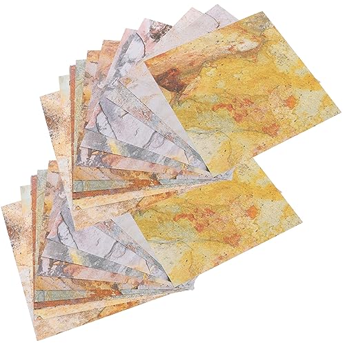 NUOBESTY Dekoratives Handkonto-papier-set 24 Blatt Quadratischer Karton für Scrapbooking Grußkarten Geschenkpapier von NUOBESTY