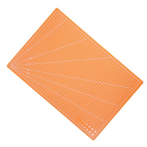 NUOBESTY Doppelseitige Schneideunterlage Tisch elektrischer Rotationsstoff Bastelmatte Schneidematten Handwerksmatte Kunsthandwerkmatte Gravurmatten aus Kunststoff Schneidepads Orange von NUOBESTY