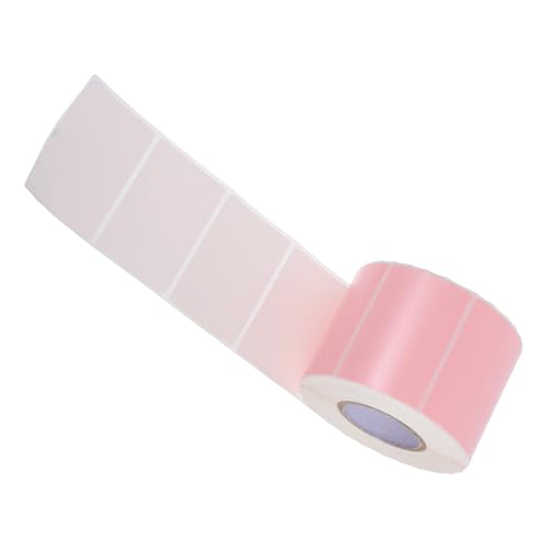 NUOBESTY Etiketten Aus Thermopapier Farbiges Klebeband Aufkleber Für Druckeretiketten Thermotransferband Thermodrucker Mailer Wasserfeste Etiketten Für Flaschen Porto Thermoaufkleber Rosa von NUOBESTY