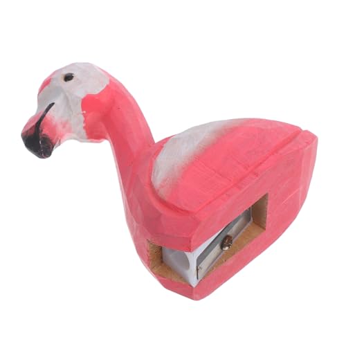 NUOBESTY Flamingo Bleistiftspitzer Für Niedlicher Tragbarer Bleistiftspitzer Handgehaltener Manueller Holzspitzer Schulbürobedarf von NUOBESTY