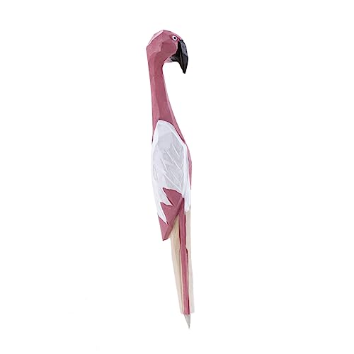 NUOBESTY Flamingo-kugelschreiber Mit Schnitzerei Flamingo Geschnitzter Kugelschreiber Flamingo-kugelschreiber Aus Holz Tier Schreibwaren von NUOBESTY