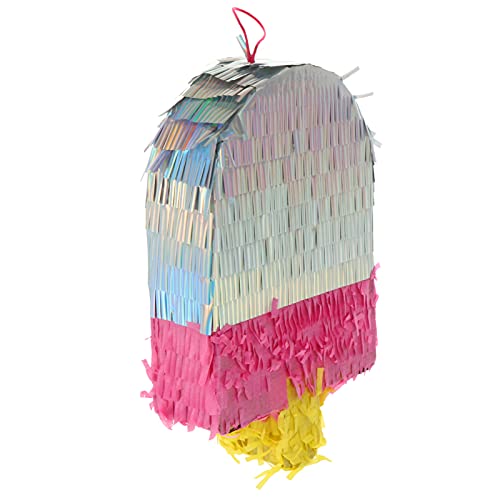 NUOBESTY Folie Pinata EIS in Regenbogen Farbe Shiny Glitter Hängen Dekor Bunte Und Festliche Traditionelle Mexikanische Pinata für Veranstaltungen Cinco de Mayo Taco Fiesta Decor von NUOBESTY