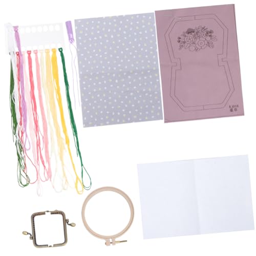 NUOBESTY Frau Handarbeitswerkzeuge Stich Stickset Häkelset Set Zur Herstellung Von Armbändern Stickmaschine Nähsets Set Zur Herstellung Von Teppichen Stickerei Stickstift Bastelsets Violet von NUOBESTY