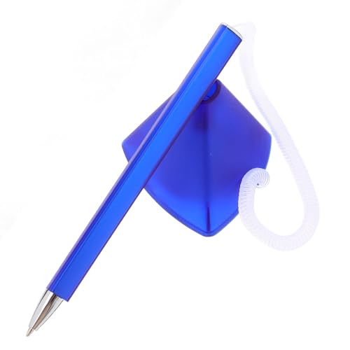 NUOBESTY Gegenstift blauer stift kugelschreiber Unterschriftenstift schreibutensilien Schreibtisch Zubehör Gäste-Anmeldestift Sicherer Kettenstift Sicherheits-Stifthalter Abs Blue von NUOBESTY