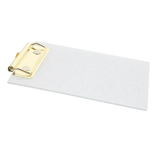 NUOBESTY Glitzer-Schreibblockhalter Büro Clipboard Schulbedarf Clipboard Modisches Klemmbrett Klemmbrett-Laptops süße Klemmbretter für Frauen Organisator von Rechtsdokumenten Acryl Silver von NUOBESTY