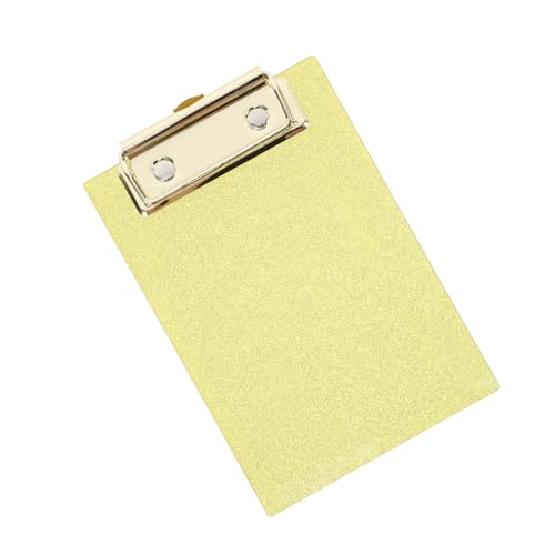 NUOBESTY Glitzer-schreibblockhalter Klemmbretter Dokument-zwischenablage Klemmbrett-clip Notizbuch Binder Glitzer-zwischenablage Sukkulenten-zwischenablage Clipboard-clips Metall Yellow von NUOBESTY