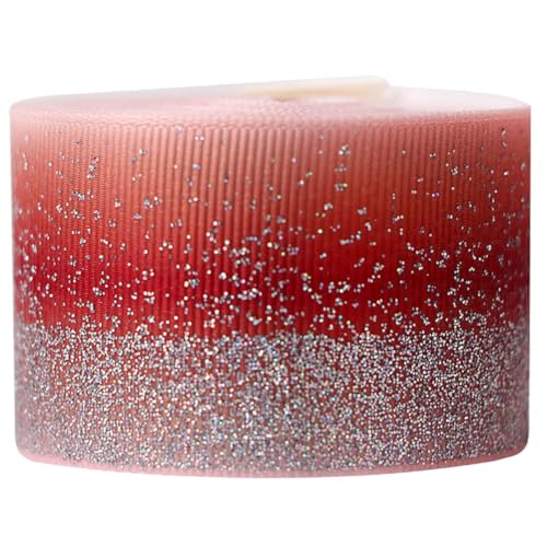 NUOBESTY Gurtband mit Farbverlauf rotes Tüllband Randbereich Chiffon-Smaragdband Klassiker blaues Band Dekoration funkeln Hochzeitsbänder Grosgrain-Bänder Geschenkverpackungsbänder Produkt von NUOBESTY