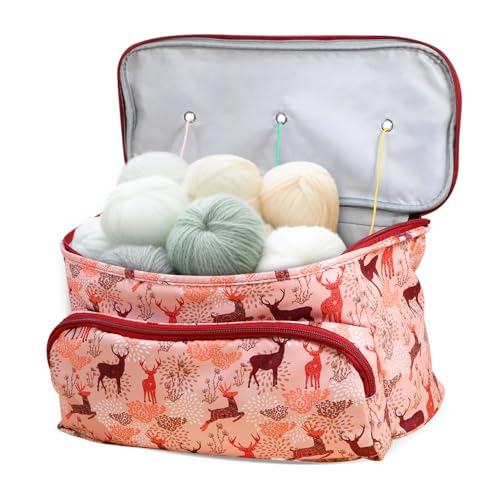 NUOBESTY Häkelwerkzeug Aufbewahrungstasche Organizer Oxford mit Mehreren Fächern für Strickprojekte Robust für Garn und Zubehör NUOBESTY Häkelwerkzeug Aufbewahrungstasche Organizer Oxford mit Mehreren Fächern für Strickprojekte Robust für Garn und Zubehör von NUOBESTY