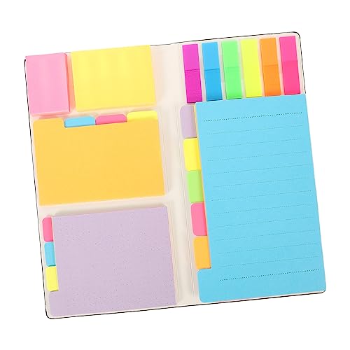 NUOBESTY Haftnotiz Pastell Logo-aufkleber Klebrig Mini-notizblock Linierte Notizen Selbstklebende Pads Klebenotizblöcke Mini-notizblöcke Scrapbooking Planke Taschenteiler Pop Black Papier von NUOBESTY