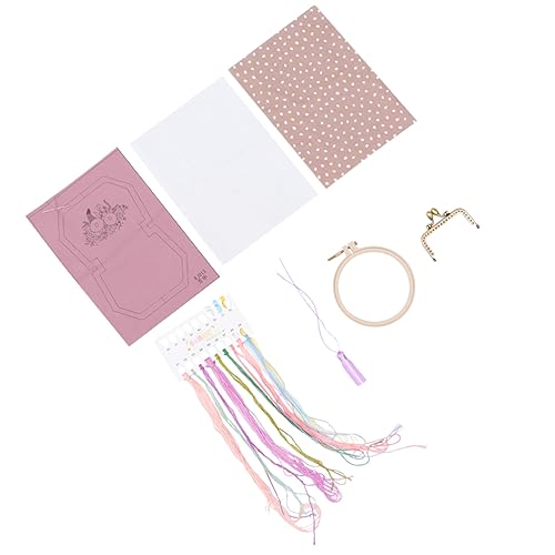 NUOBESTY Handarbeitswerkzeuge Stickset Für Anfänger Häkelset Stickrahmen Bausätze Stanznadel Zum Sticken Stickgarne Stickset-tasche Handnähmaschine Gobelin-kits Für Anfänger Stich Violet von NUOBESTY