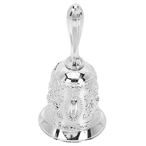 NUOBESTY Handklingel Glocke Hexenglocke Klingglöckchen Glocke läuten Verzierung der Schulglocke dekoration weihnachten weinachtsdeko Dekor aus Zinklegierung kleine Glocke schmücken Silver von NUOBESTY