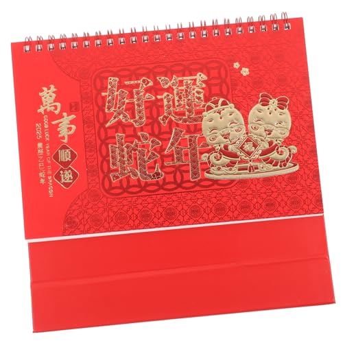 NUOBESTY Jahr Der Schlange Tischkalender Staffelei Tischkalender Jahr Der Schlange Kalender Schreibtischdekoration Büro Desktop Kalender Jahr Der Schlange Kalender Chinesischer von NUOBESTY