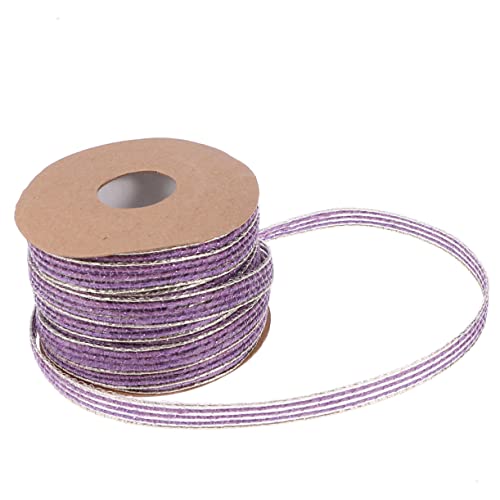 NUOBESTY Jute-Gurtband blaues Band Bausatz Spitzenband bestickt elastische Schnur wohnungseinrichtung wohnungsdeko dekoringe körbe craft Juteband aus Sackleinen Bandgewebe Violett von NUOBESTY