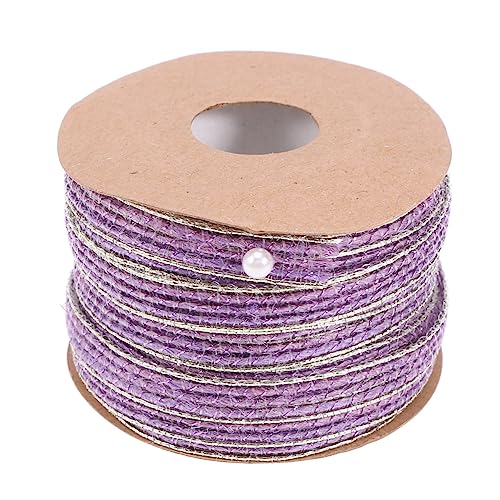 NUOBESTY Juteband Jumbo-Rick-Rack Buntes Band blaues Band grünes Band bestickt Spitzenband wohnungseinrichtung wohnungsdeko verkleidung dekoringe Handwerk Jute-Gurtband Bandgewebe Violett von NUOBESTY