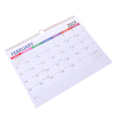 NUOBESTY Kalender Veranstalter Spachtelmasse Für Wände Digitale Wanduhr Jumbo Himmel Wanduhren Für Das Wohnzimmer Schule Tag Rahmen Lang Tableau Fall Planke Monat Es Voll Minis Papier von NUOBESTY