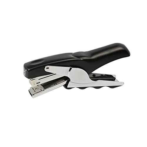 NUOBESTY Kanal buchen schulhefter Office stapler Easy loading stapler Easy to use stapler Hand-grip stapler Desktop-Hefter manuelle Hefter Hochleistungs-Zangenhefter Handgriff-Hefter Black von NUOBESTY