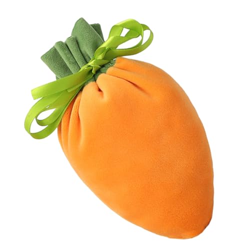 NUOBESTY Karottenbündeltasche Brottüten Aufbewahrungstasche Karotten Geschenktüten Aus Stoff Zuckerbeutel Karotten Kleine Geschenktüte Karotten Süßigkeiten Karotten Orange Samtstoff von NUOBESTY