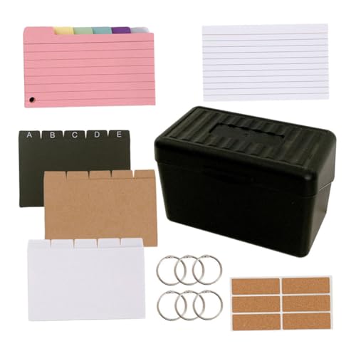 NUOBESTY Karteikarten Kartenhalter Binder Quittungshalter-organisator Notizkartenhalter Karten-organizer-kartenetui Transparentes Datenspeicherpaket Notizkarten-organizer Plastik von NUOBESTY