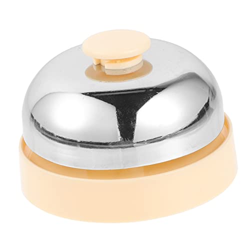 NUOBESTY Läute Die Glocke Handdrücken Der Empfangstischklingel Schreibtischklingel Für Kinder Glocke Von Hand Drücken Glocke Beantworten Haustier Glocke Silver Rostfreier Stahl von NUOBESTY