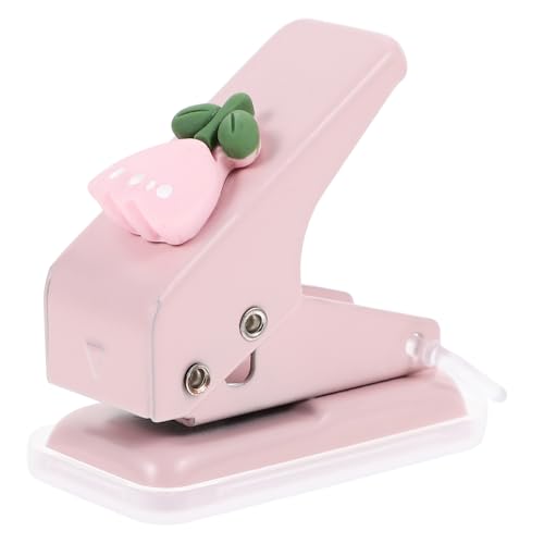 NUOBESTY Lochstanzwerkzeug einstellbarer Stempel Papierlocher Lochbrecher für Büropapier bastel stanzmaschine mini stanzmaschine professioneller Einzellocher Innenseitenlocher pp Rosa von NUOBESTY