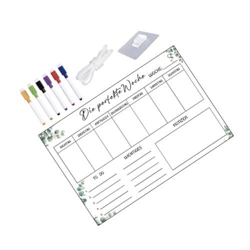 NUOBESTY Löschbarer Notizblock Wandkalender Whiteboard Kalender Für Den Kühlschrank Kalender Aus Acryl Acryl-kühlschrankplatte Acrylkalender Für Die Wand Essensplaner Plastik Transparent von NUOBESTY