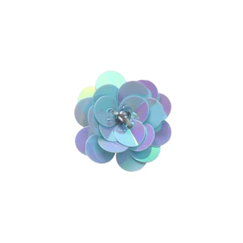 NUOBESTY Lose Pailletten Nähen Kleiderclip Künstliche Pflanzen Zur Dekoration Im Freien Blumenverzierungen Für Kleidung Designer-inspirationsschmuck Spitzenstoff Für Broschen Aus Stoff Blue von NUOBESTY