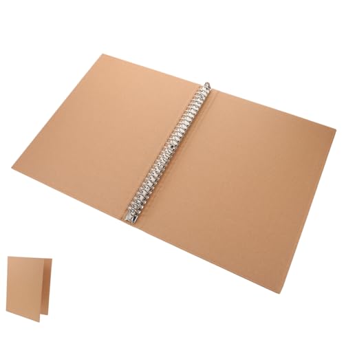 NUOBESTY Loseblatt-Bucheinband business notebook mappen cartape ordnee PC-Shell Zeitschriftenordner Schreibtisch-Organizer Profi Vintage-Ordner Ordner A4 Schlanker A4-Ringordner Kraftpapier von NUOBESTY