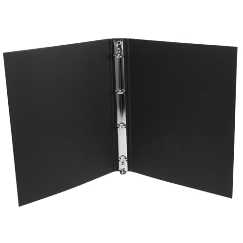 NUOBESTY Loseblatt-bucheinband Ringbücher Im A4-format Mit 4 Ringen Dünner Ringordner A4 Binderschale 4-ring-ordner A4 Scrapbook-ordner Binder Notizbuchhülle Planerordner Kraftpapier Black von NUOBESTY