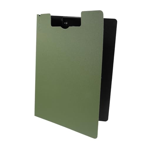 NUOBESTY Mappe Clipboard-ordner Zwischenablage Schreiben Tragbares Klemmbrett Schreibtafelordner Zwischenablage Aus Kunststoff Schüler-zwischenablage A4-klemmbrett Olive Green Edelstahl von NUOBESTY