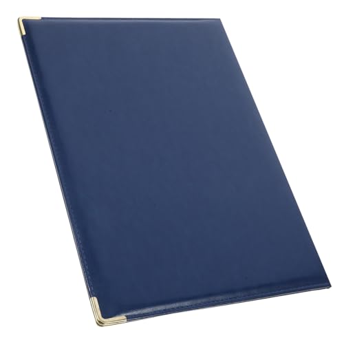 NUOBESTY Mappe Dateispeicherordner Geschäftsportfolio Büro-portfolio-ordner Aufbewahrungstasche Fürs Büro Halter Für Lose Blätter Ordner-portfolio-organizer Dokumentenordner Papier Blue von NUOBESTY