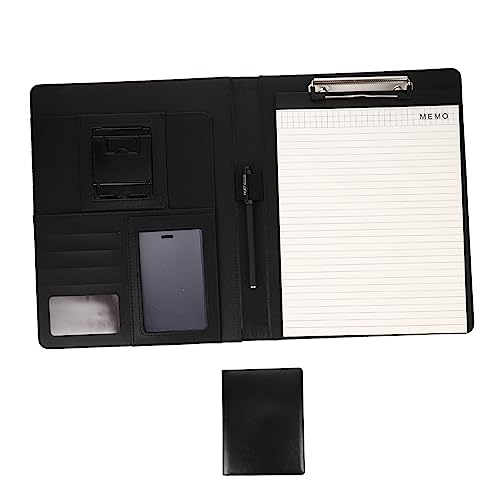 NUOBESTY Mappe stationäre Lieferungen Schuhorganisator dokumentieren Handel kreditkartenhalter credit card holder Organisator aus Papier professionelles notizbuch Rostfreier Stahl Black von NUOBESTY