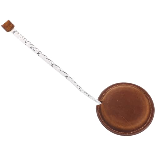 NUOBESTY Mini Maßband Bh Nadeln Mini-maßband Fäden Bausatz Körperband Maßband Für Körper Messen Herrscher Nähset Für Papier Nähen Miniband Brown Oberschicht Rindsleder von NUOBESTY