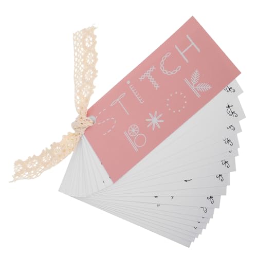 NUOBESTY Mini-Nähbuch Nähkarten Stickerei-Stoff Stickerei nähen multifunktionales Nähset Stickset für Anfänger Stanznadel-Kits Erwachsene Anfänger Nähbücher für Anfänger Papier von NUOBESTY