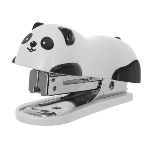 NUOBESTY Niedlicher Panda Mini Desktop Stapler Handhefter Für Büro Und Zuhause Cartoon Design Ideal Für Und Studenten Inkl Heftklammern Praktisches Heftgerät Tierform von NUOBESTY