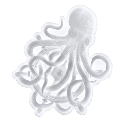 NUOBESTY Oktopus Silikonform Für Epoxidharz DIY Gießform 3D Für Kreative Bastelprojekte Hochwertige Silikonform Für Oktopusförmige Kunstwerke Und Wanddekoration von NUOBESTY