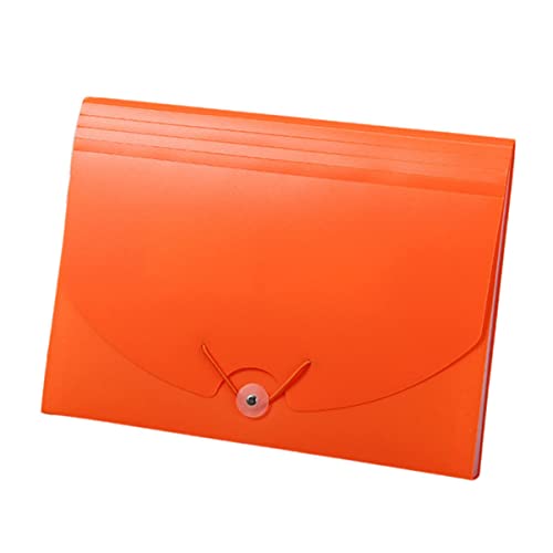 NUOBESTY Ordner Organpaket aktenkoffer aktentaschen dokumente organizer büroordner organizer handtasche Inhaber Datei Organisator aus Papier Ordner Akkordeon tragbare Dokumentenmappe Orange von NUOBESTY