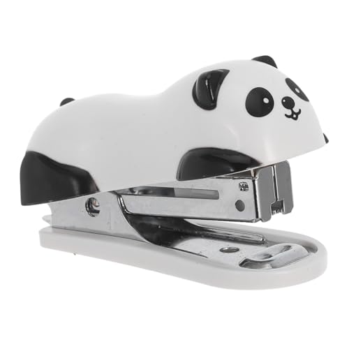 NUOBESTY Panda Desktop-Hefter office desk accessories Mini-Hefter für Studenten kleiner Desktop-Hefter Desktop-Heftgerät mit Tiermotiv Mini-Tischhefter Handhefter Schreibtischhefter von NUOBESTY