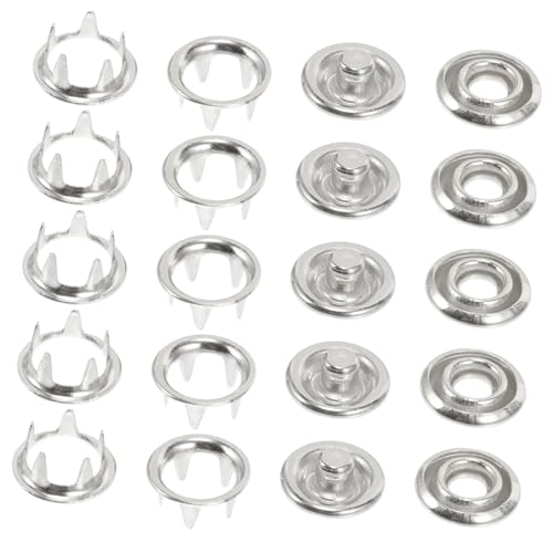 NUOBESTY Prong Snap Buttons Hohes Fünfzahniges Druckknopf Buckle Set Für DIY Projekte Robuste Und Langlebige Zubehörteile Für Kleidung Und Lederarbeiten von NUOBESTY