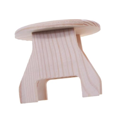 NUOBESTY Puppenhaus Runder Couchtisch Puppenmöbel Runder Tisch Kleiner Runder Tisch Esszimmertisch Balkonmöbel Feengarten Dekoration Puppenschreibtisch Holz von NUOBESTY